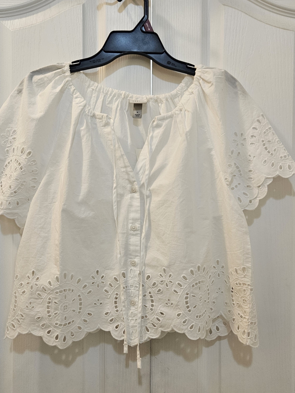 A New Day Eyelet Embroidered Peasant Blouse – Women's Small | NWT - Picture 3 of 8